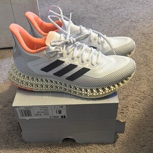 adidas 4D White and Coral Sneakers